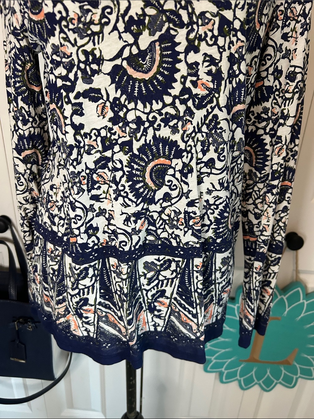 Tory Burch Madura Print Moroccan Crewneck Pullover - Kate Middleton Style Size M - Picture 4 of 9